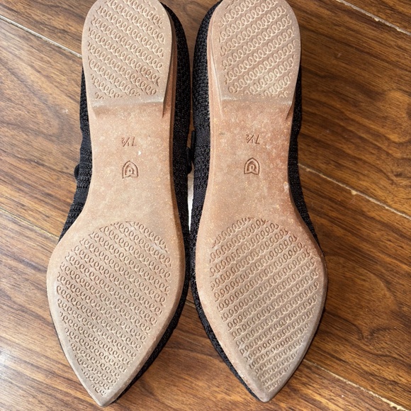 Rothy's The Point Mary Jane II Pointed Toe Flats in Black Crochet - Picture 3 of 8